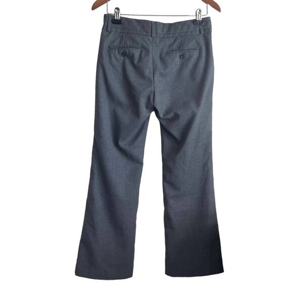 Banana Republic Women Pants 4P Smokey Gray Flare Leg Zip Pockets Office‎ Retro - Picture 3 of 14